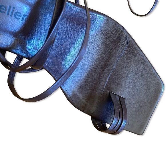A'MMONDE ATELIER Aria 75 Multi Strap Alessandra Rich Brown Elegant Heels shoes 9 - Picture 11 of 13